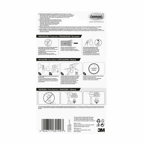 Hook for hanging up 3M Transparent Plastic (20 Units)