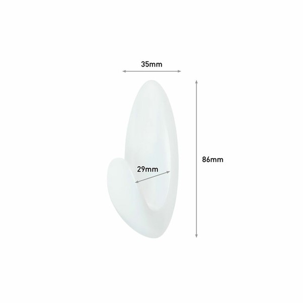 Ripustuskoukku 3M 1,3 kg Valkoinen (2 osaa)