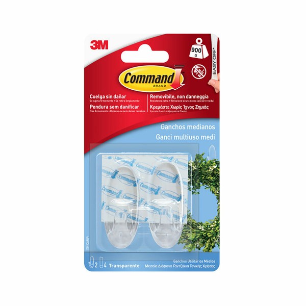 Āķis piekāršanai 3M 900 g Caurspīdīgs Plastmasa (2 gb.)