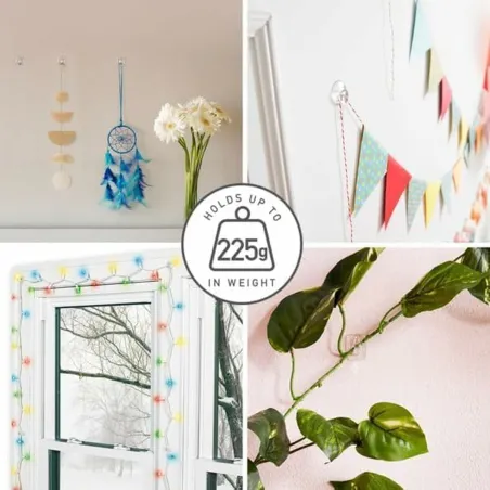 Hook for hanging up 3M 225 g Transparent Plastic (6 Units)