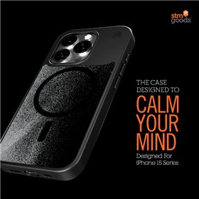 STM Relax Sand MagSafe - Case for iPhone 15 (Black / Grey)