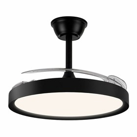 Ceiling Fan with Light CristalRecord Black 43 W (3000 K) (4000 K)