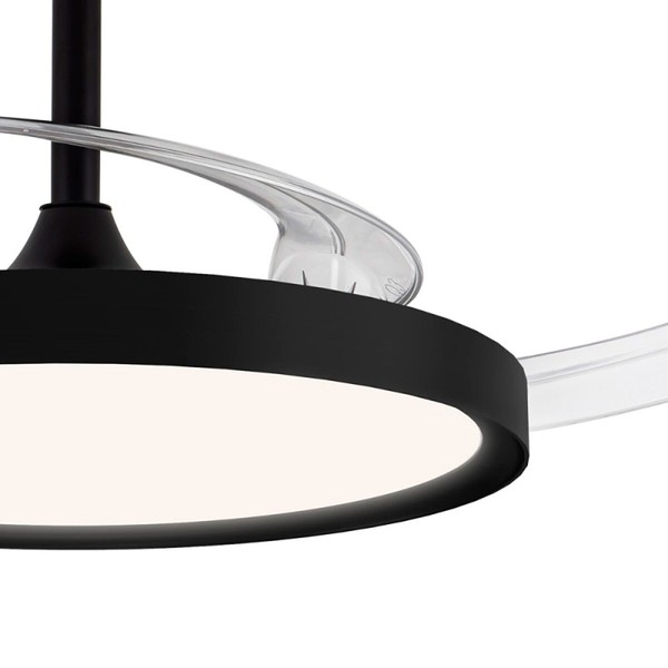 Ceiling Fan with Light CristalRecord Black 43 W (3000 K) (4000 K)