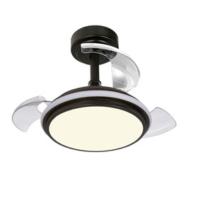 Lubinis ventiliatorius su apšvietimu CristalRecord Juoda 35 W 1000 Lm (3000 K) (4000 K)