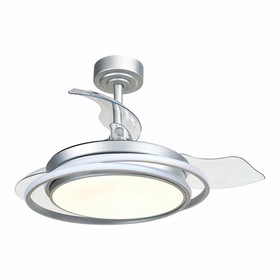 Ceiling Fan with Light CristalRecord Silver 35 W (3000 K) (4000 K)