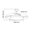 Ceiling Fan with Light CristalRecord White 72 W (3000 K) (4000 K)
