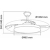 Ceiling Fan with Light CristalRecord White 72 W (3000 K) (4000 K)