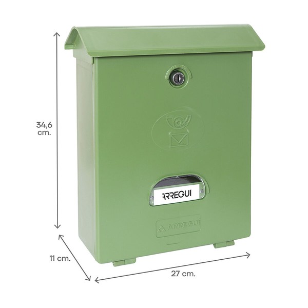 Letterbox Arregui Green polystyrene Classic 27 X 11 X 34,6 cm