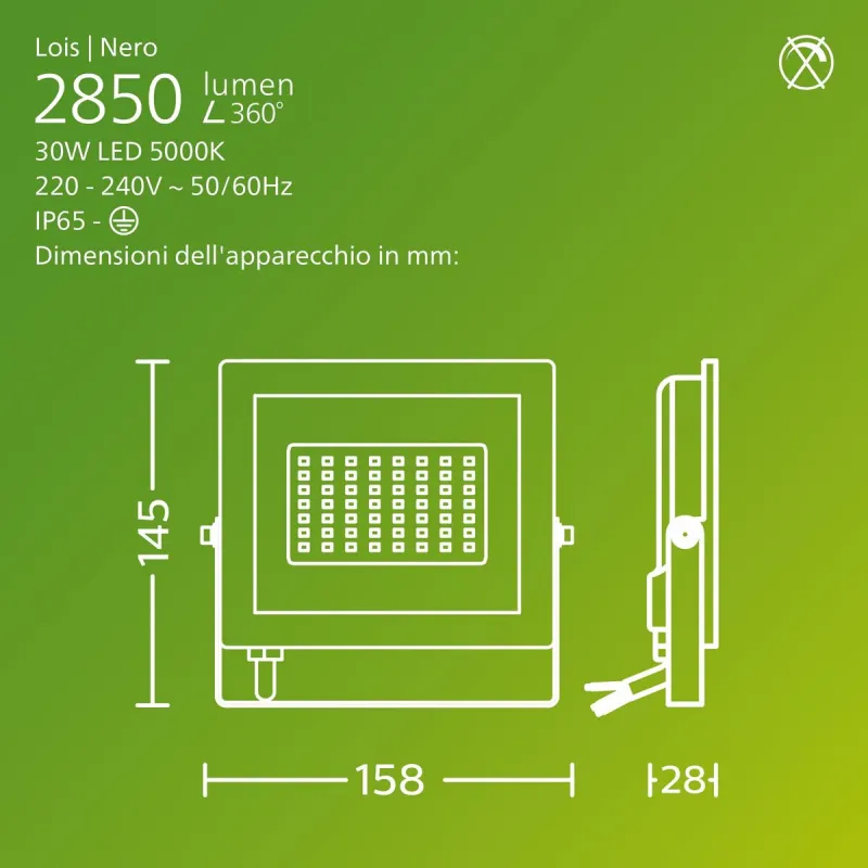 Floodlight/Projector Light Philips Black 30 W F (5000 K)