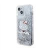 Hello Kitty Liquid Glitter Charms Kitty Head - iPhone 14 Case (Silver)