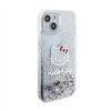 Hello Kitty Liquid Glitter Charms Kitty Head - iPhone 14 Case (Silver)