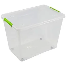 Storage Box with Wheels ArtPlast Transparent 60 L polypropylene