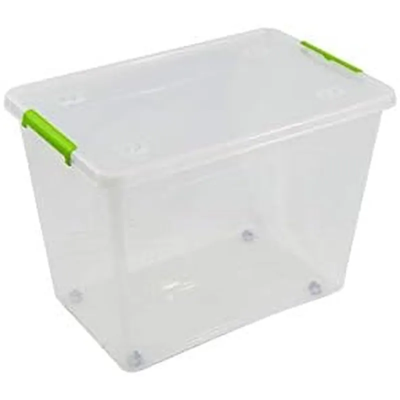 Storage Box with Wheels ArtPlast Transparent 60 L polypropylene