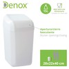 Šiukšlių dėžė Denox Balta 15 L (28 x 22 x 40 cm)