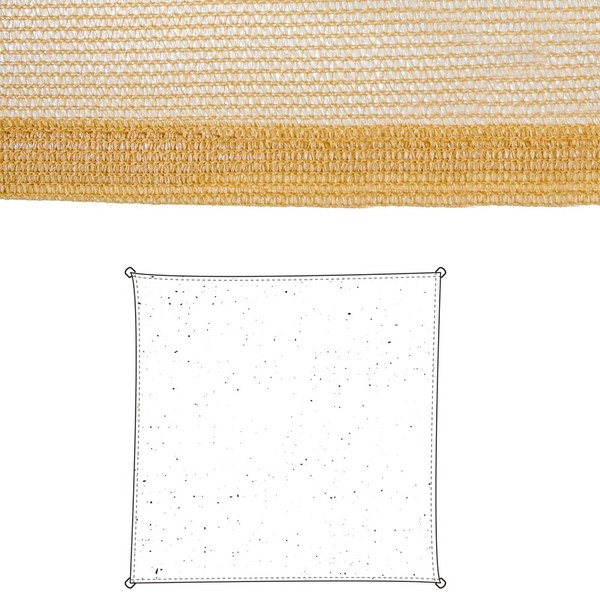 Shade Sail Vela sombreo Beige 300 x 300 x 0,5 cm Awning