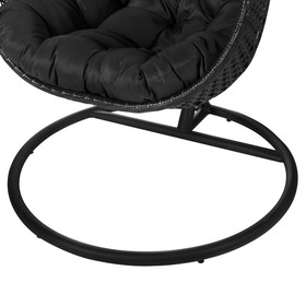 Šūpuļkrēsls Dido 190 x 95 x 95 cm Melns Rotangpalma
