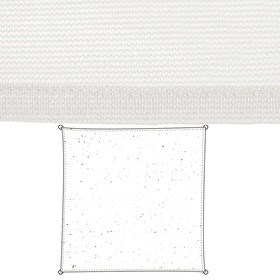 Shade Sail Vela sombreo White 5 x 5 m 300 x 300 x 0,5 cm Awning