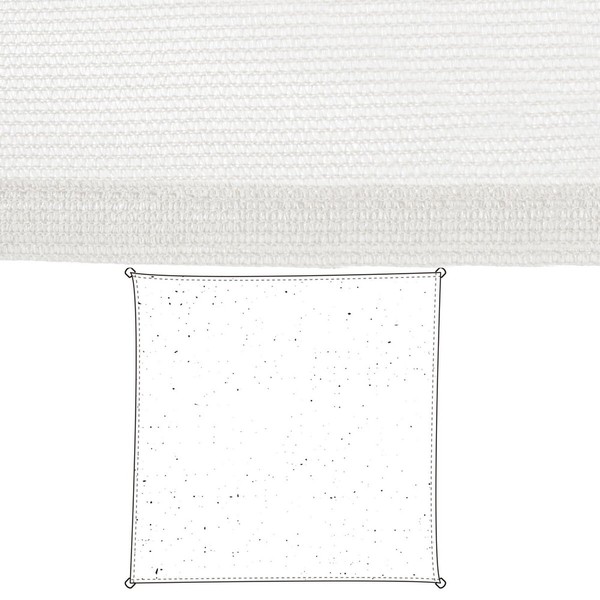 Shade Sail Vela sombreo White 5 x 5 m 300 x 300 x 0,5 cm Awning