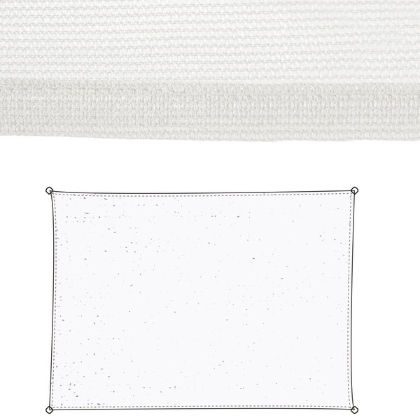 Shade Sail Vela sombreo White 3 x 4 m 300 x 400 x 0,5 cm Awning