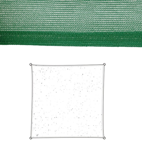 Ēnu buras Vela sombreo Zaļš 300 x 300 x 0,5 cm Audekla Nojume