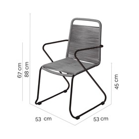 Garden chair Antea 57 x 65,5 x 90 cm Rope