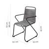 Garden chair Antea 57 x 65,5 x 90 cm Rope