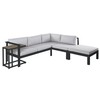 Sodo sofa Agnes Grafito 224 x 224 x 65,5 cm Kampinė spinta