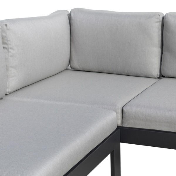 Garden sofa Agnes Graphite 224 x 224 x 65,5 cm Corner