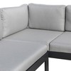 Garden sofa Agnes Graphite 224 x 224 x 65,5 cm Corner