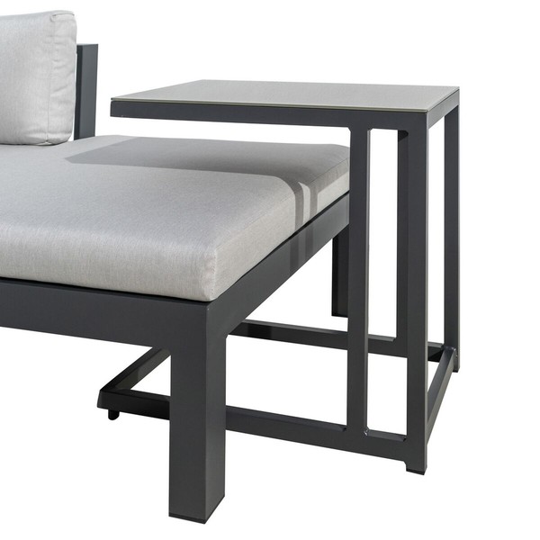 Garden sofa Agnes Graphite 224 x 224 x 65,5 cm Corner