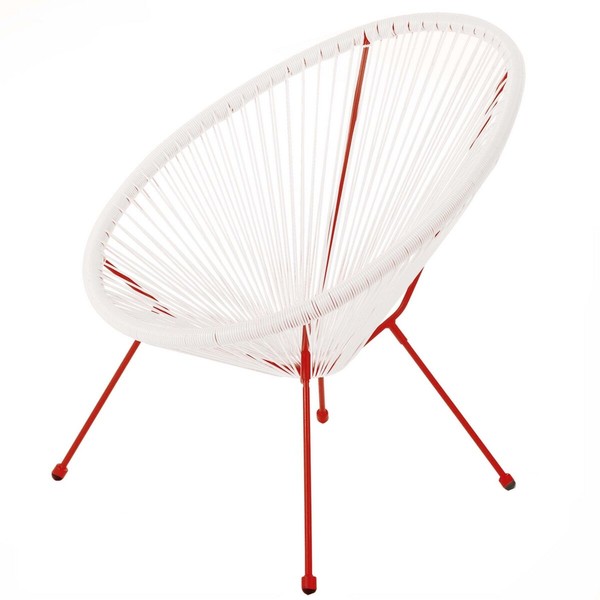 Dārza dīvāns Acapulco 73 x 80 x 85 cm Sarkans Balts Rotangpalma