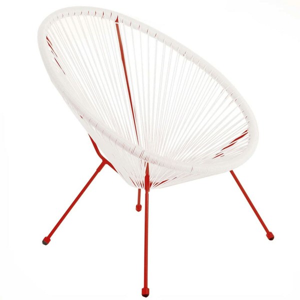 Садовое кресло Acapulco 73 x 80 x 85 cm Красный Белый ротанг