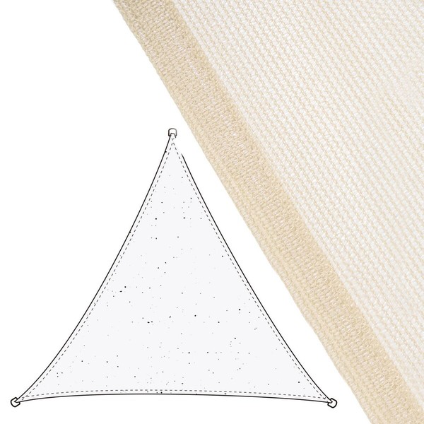 Shade Sail Vela sombreo Beige 5 x 5 m 500 x 500 x 0,5 cm Awning