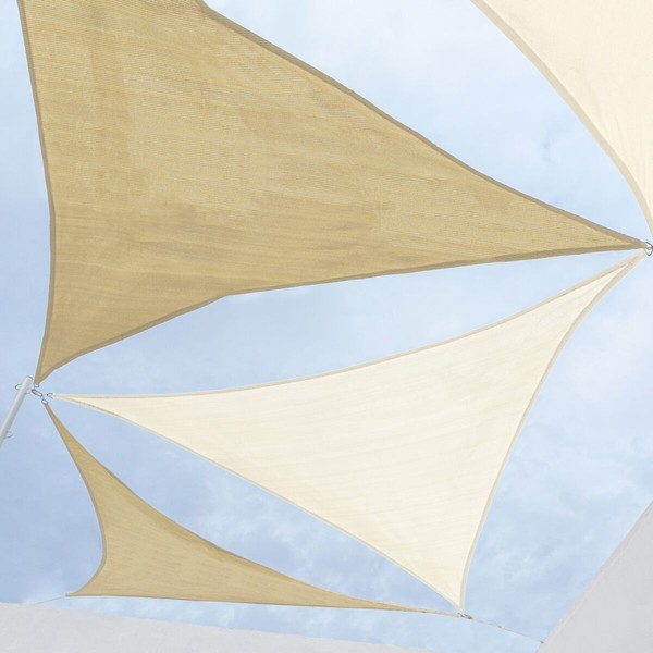 Shade Sail Vela sombreo Beige 5 x 5 m 500 x 500 x 0,5 cm Awning