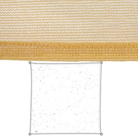 Shade Sail Vela sombreo Beige 500 x 500 x 1 cm 500 x 1 x 500 cm