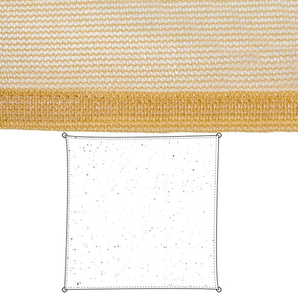 Shade Sail Vela sombreo Beige 500 x 500 x 1 cm 500 x 1 x 500 cm