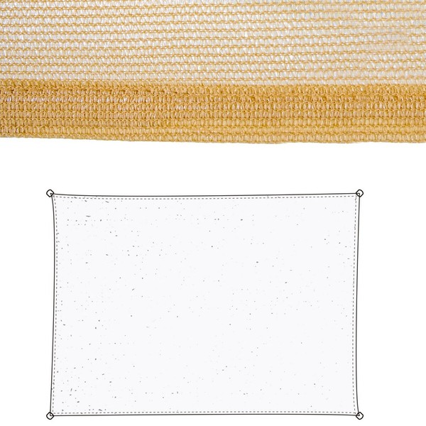 Shade Sail Vela sombreo Beige 300 x 400 x 1 cm 300 x 1 x 400 cm
