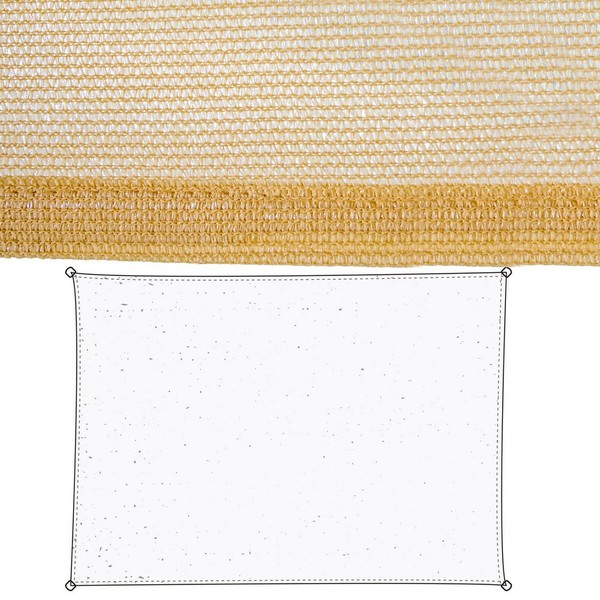 Shade Sail Vela sombreo Beige 350 x 500 x 1 cm 350 x 1 x 500 cm