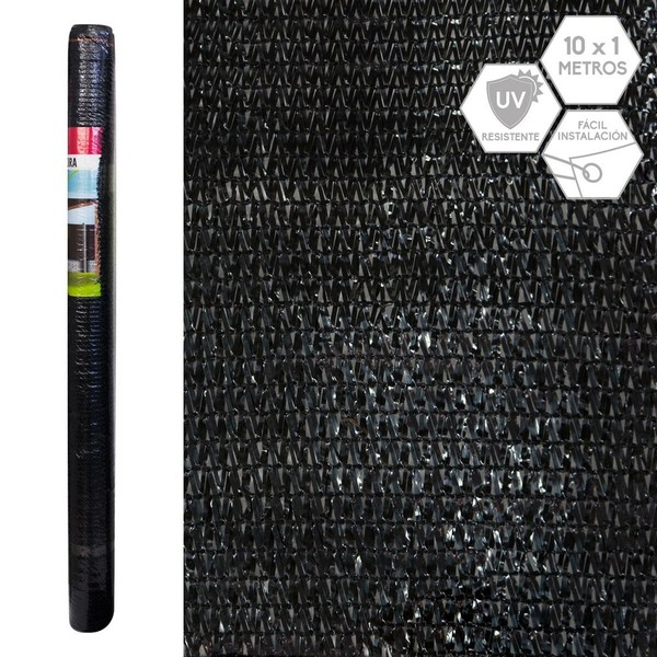 Paslėpimo tinklelis Mallas Juoda HDPE 80 % 90 % 1000 x 1 x 100 cm