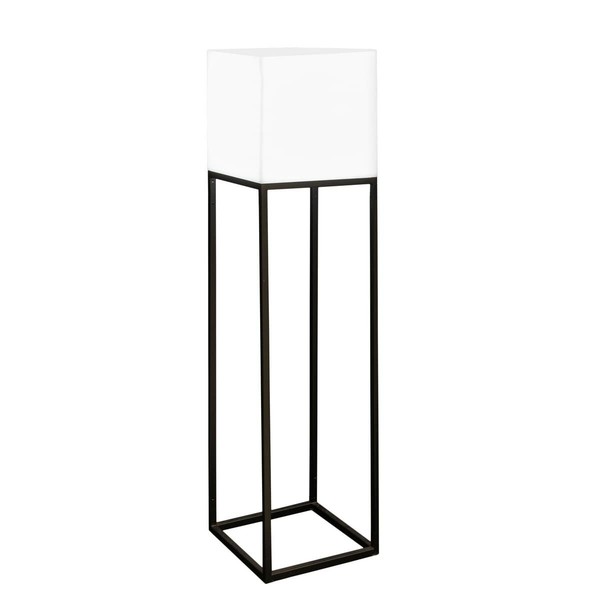 Floor Lamp Block White Grey E27 38 x 38 x 155 cm
