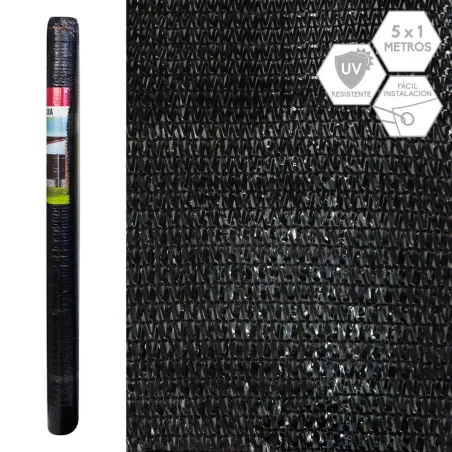 Paslėpimo tinklelis Mallas Juoda 1 x 500 x 100 cm 90 %