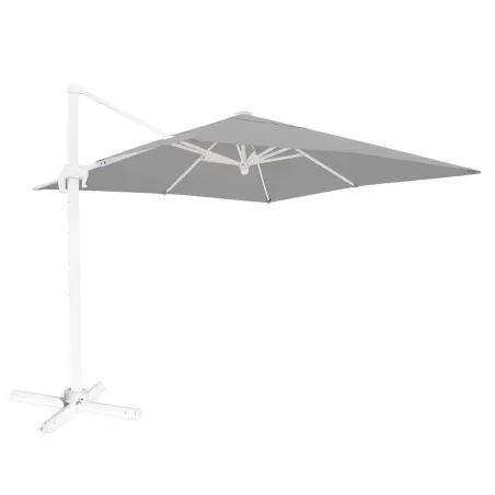 Skėtis nuo saulės Tiber Balta Šviesiai pilka Aliuminis 300 x 300 x 250 cm LED