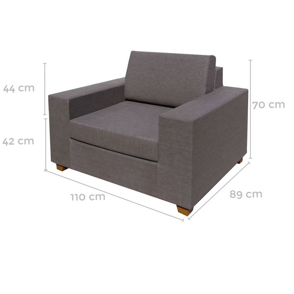Sodo sofa Io Ruda Aliuminis tekstilė 110 x 88 x 70 cm