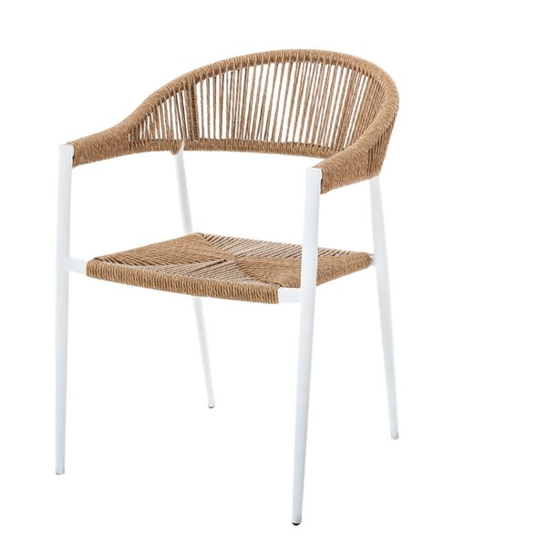 Garden chair Neska ii White Synthetic Aluminium 56 x 59,5 x 81 cm