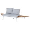 Sodo sofa Saskia Balta Medžio Aliuminis 260 x 70 x 70 cm
