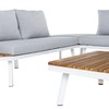 Sodo sofa Saskia Balta Medžio Aliuminis 260 x 70 x 70 cm