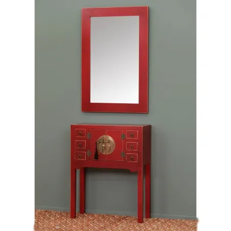 Spintelė ORIENTE Raudona Geležis Medžio MDF 45 x 26 x 69 cm