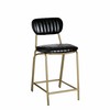 Jakkara 42 x 49 x 88 cm Musta Kullattu Metalli Polyuretaani
