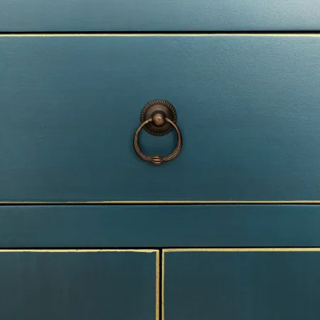 Nightstand ORIENTE Blue Iron DMF 45 x 26 x 69 cm