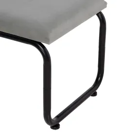 Taburetė 110 x 40 x 68 cm Sintetinis audinys Pilka Metalinis